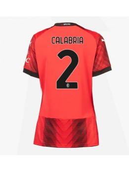 Billige AC Milan Davide Calabria #2 Hjemmedrakt Dame 2023-24 Kortermet